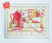 zestaw do haftu krzyżykowego "Przytulna kuchnia"