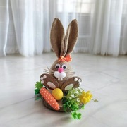 Zajączek wielkanocny 30 cm stroik wiosenna dekoracja rękodzieło ze sznurka 