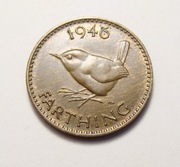 Wielka Brytania farthing 1946 ŁADNA!