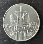 Moneta 10000 ZŁ 1990 MN Solidarność 1980-1990 pamiątka Free City of Gdańsk