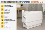 Pompa Rozdrabniacz SOLOLIFT2 C-3 Grundfos 640W pralka zmywarka
