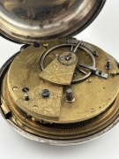 Antyczny zegarek kieszonkowy wrzecionowy – LONDYN – srebro 925 – działa