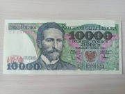 BANKNOT  PRL - 10000 ZŁ - SERIA CZ, ROK 1988 - STAN UNC.
