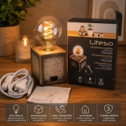 LAMPA BIURKOWA CEMENTOWA LOFT LED LITESO E27