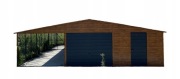 Garaż blaszany 6x6 + Wiata 3m profil zamknięty, ocynk Premium