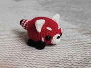 Red panda pandka czerwona na szydełku maskotka pluszak prezent rękodzieło