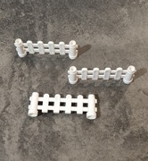 Lego Duplo klocki białe płotki, zagroda, płot 3 szt