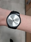 Zegarek swatch New gent czarny srebrny unisex datownik