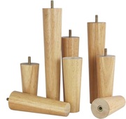 4 szt Drewniane nóżki do mebli zwężane do sofy mebli z litego drewna 9 cali