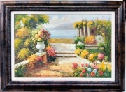 Olej na płótnie 61x92cm w ramie 105x76cm.