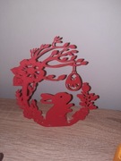 Stojąca dekoracja wielkanocna królik | ażurowa ozdoba 3D | nowoczesna