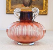 Wazon szklany duży  JAŚ  Ślimaczki Tarnowiec, Słuczan Orkusz, Vintage retro