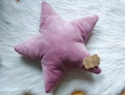 Poduszka gwiazdka, dekoracja świąteczna, kolor różowy/wrzosowy, prezent