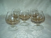 LAMPKI DO WINA, KONIAKU - MIODOWE z PRL-u - 5 SZT.