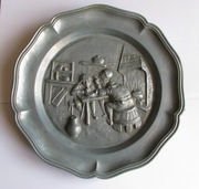kolekcjonerski talerz cynowy, gospoda