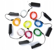 ŚWIATŁOWÓD EL WIRE LED TAŚMA PASEK BATERIE 1 m