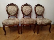 Krzesła Ludwik komplet 3 sztuki. Filip, XIX w. 