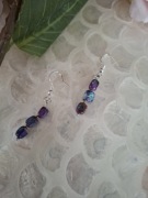 Kolczyki handmade srebro z naturalnych kamieni hematyt jaspis cesarski 