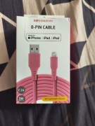 Kabel 8pin. 3 metry różowy 