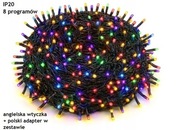 Lampki choinkowe świąteczne 1000 LED kolorowe wew. na choinkę 8w1 IP20