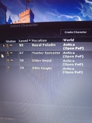 Antica serwer. real tibia 104+ RP ms ed ek pacc itemy CC i tibia coinsy