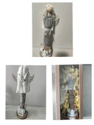 Aniołek stojący makrama ok 30 cm 