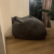 Pufa szara sztruksowa