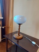 Lampa stojąca drewniana PRL