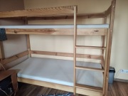 Łóżko piętrowe lita sosna 