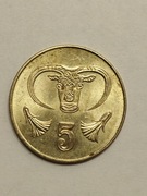 Sprzedam monetę Cypr 5 centów 2004r. stan db.