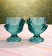 Kieliszki / podstawki do jajek Arcoroc – szklane, turkusowe (2 szt.)