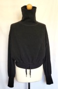SWEATY BETTY bluza czarna SX S M oversize komin