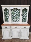 Shabby Chic. Kredens z nadstawką ręcznie malowany