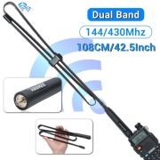 ANTENA VHF/UHF SKŁADANA ABBREE 108CM WALKIE TALKIE BAOFENG SZEROKI NASŁUCH