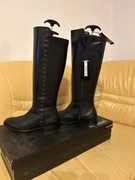 Kozaki skórzane, nowe, za pół ceny