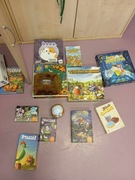 ptaszki  Gra z figurkami sowy, dzięcioła, rudzika i gołębia! folia nowe