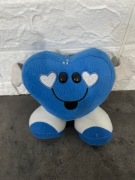 Maskotka pluszak niebieski stojące serce serduszko