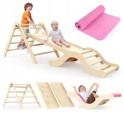 Drewniany Zestaw Wspinaczkowy Montessori 5w1 Domowy plac zabaw Nowy