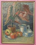 Aleksander Modlibowski, pastel, ok1930 Filodendron