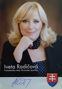 Iveta Radičová - Premier Słowacji - autograf  PROMOCJA
