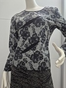 Joseph Ribkoff bluzka cekiny vintage kwiaty 