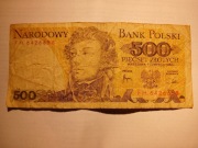 500 zł KOŚCIUSZKO 1982 seria FH 