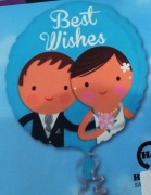 Balon foliowy okrągły Best Wishes Mąż i Żona Ślub Wesele Rocznica 45 cm