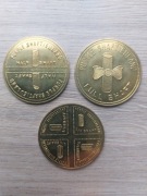 USA Mikronacje Purple Shaftieuland zestaw 1970; stan I; 3 monety; mosiądz