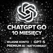 CHATGPT GO | 10 MIESIĘCY | SUBSKRYPCJA | CHAT GPT 5.2 + GO | PREMIUM