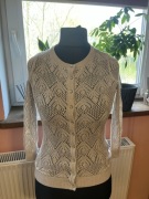 Mohito Ażurowy sweterek kardigan złota nitka boho S/M