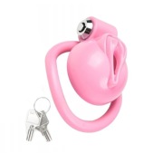 Różowy lekki pas cnoty chastity cage 5 pierścieni