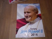 Kalendarz ścienny katolicki papieski papież Jan Paweł II 2016