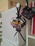 Zawieszka Serduszko z laleczką LOL dł.32cm