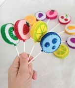 Lizaki z filcu, lizaki do zabawy w sklep,zabawkowe